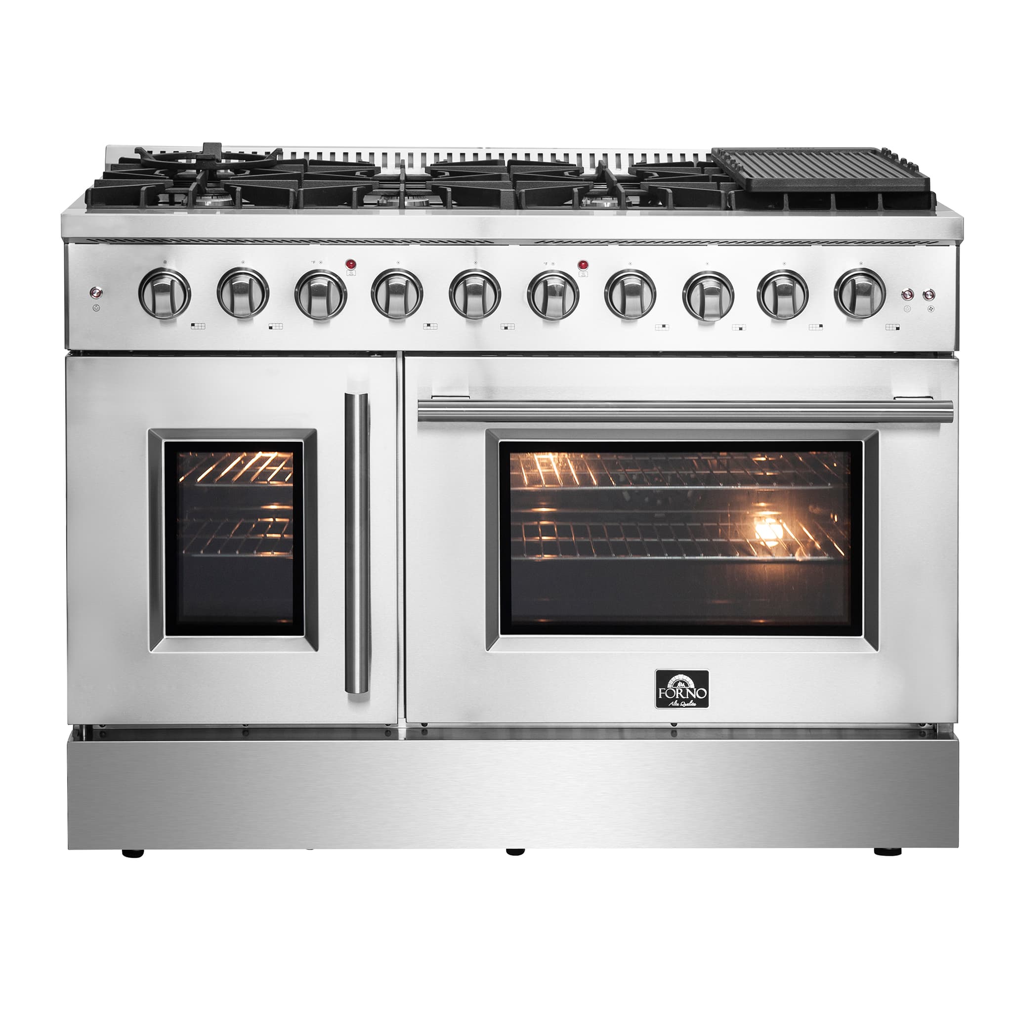 FORNO Giovanni 30-inch Gas Range Stainless Steel, 5 Burners 67,000 BTU, 4.32 cu.ft. Convection Oven