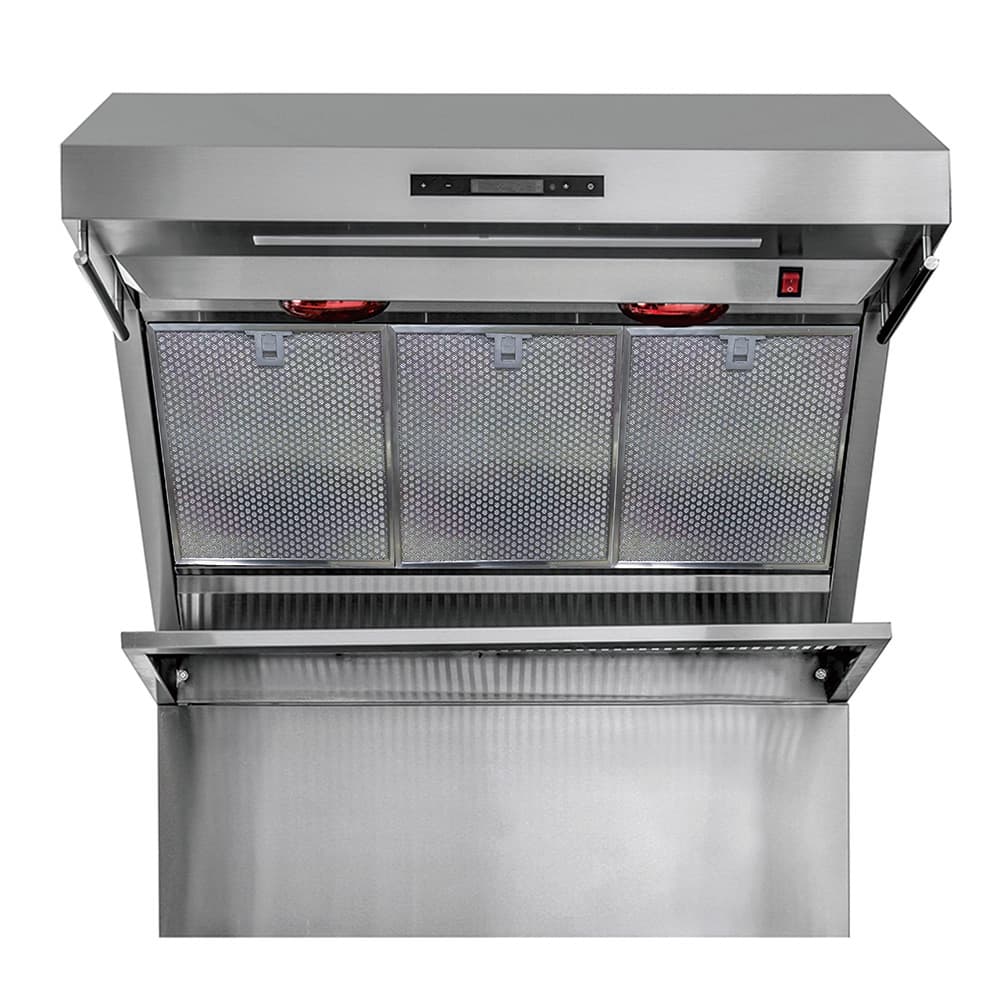Forno Frassanito 36-Inch Recessed Range Hood, 450 CFM, Stainless Steel Baffle Filters, LED Lighting