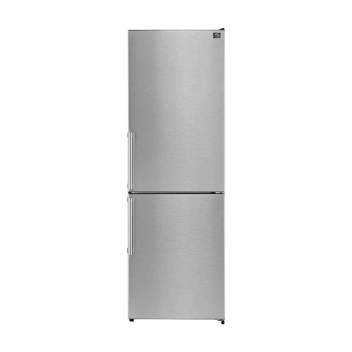 Forno Gallipoli 30-Inch French Door Refrigerator, 17.5 cu.ft Capacity, Decorative Grill, 34-Inch Width, Stainless Steel, No Frost Technology, Energy Efficient