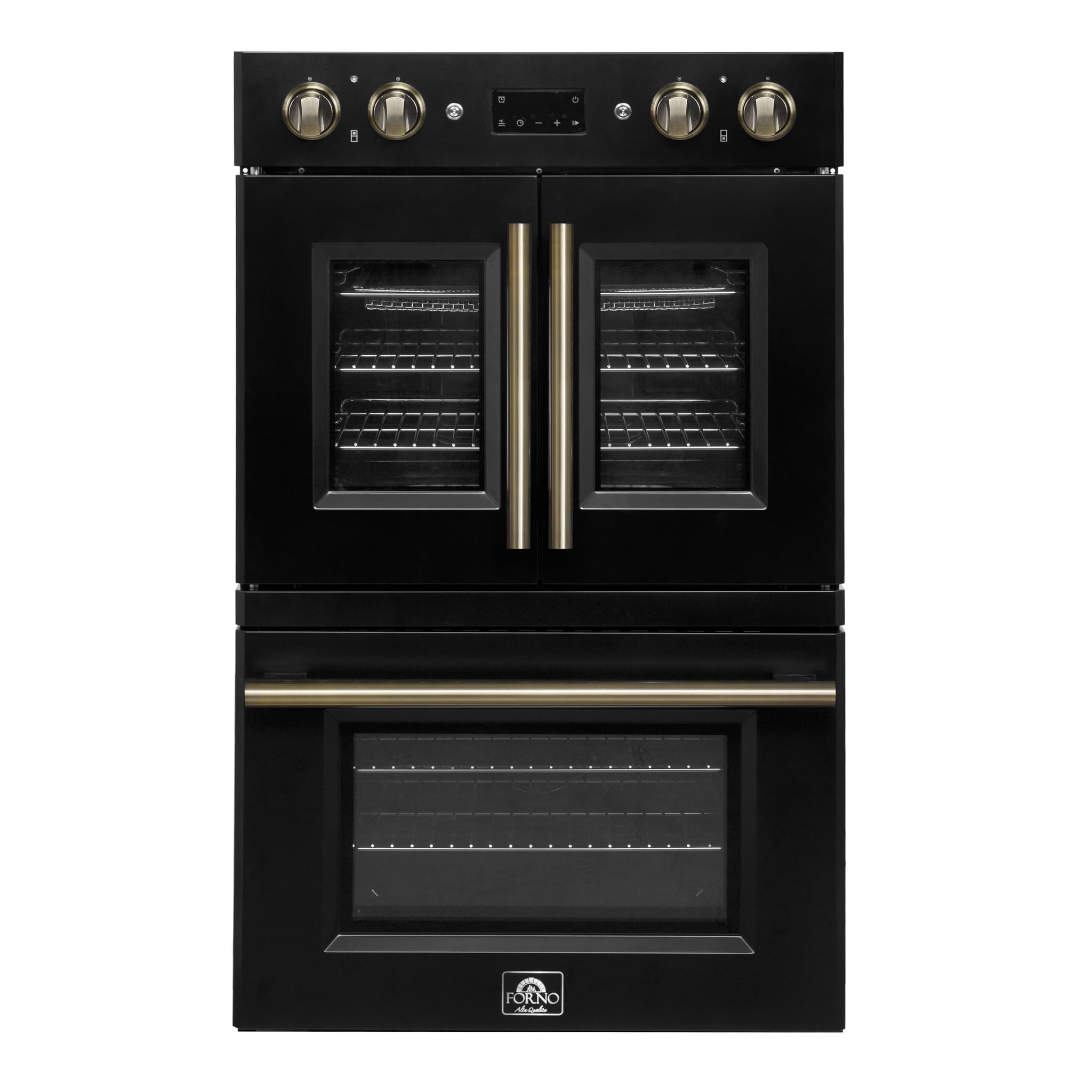 Forno Vomero 30-Inch Wall Oven, Black, 5 cu.ft Capacity, 3550 Watts Convection, Mechanical Controls, Manuel Steam Clean
