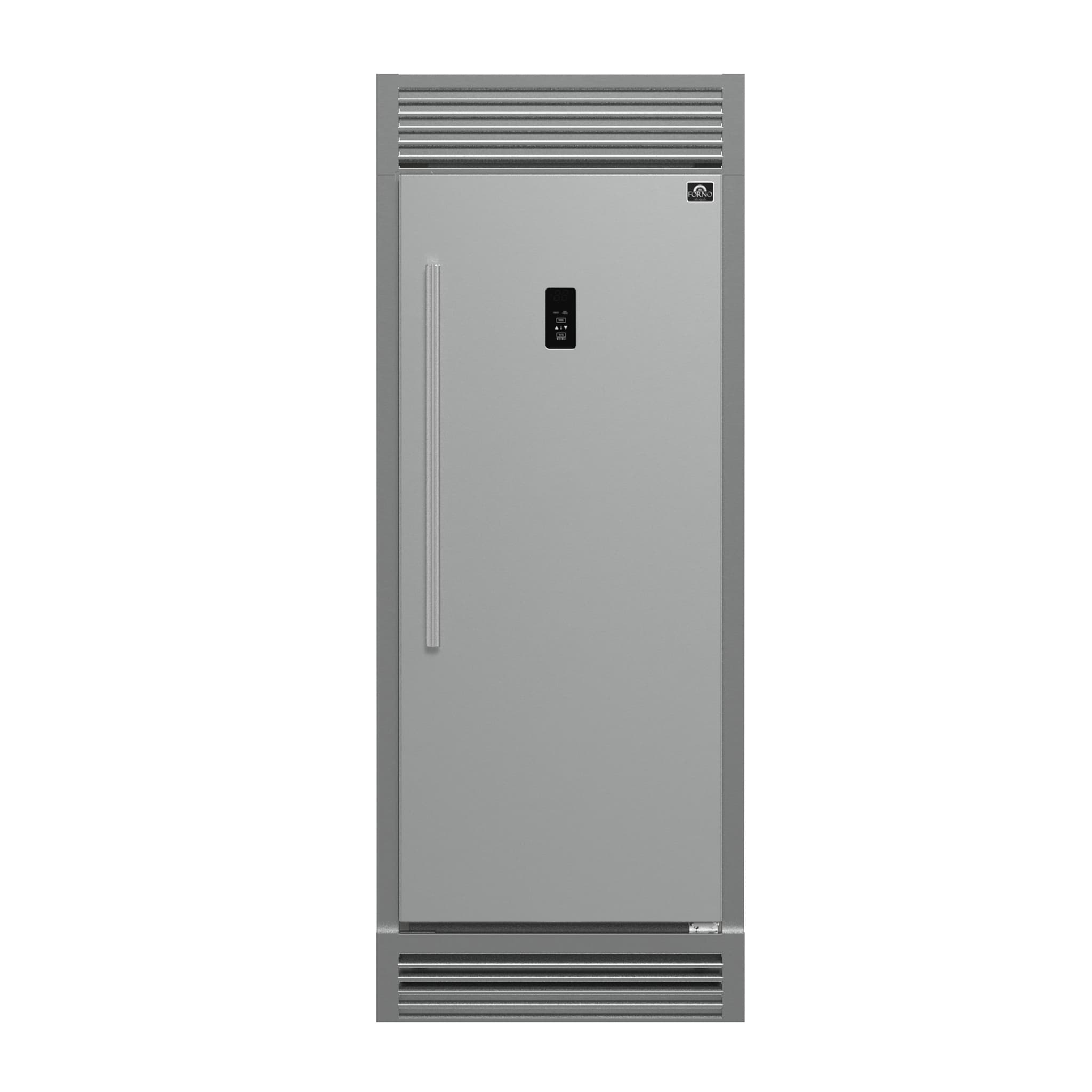Forno Salerno 37-Inch Built-In Stainless Steel Refrigerator, 15.6 cu.ft, Modern Decorative Grill, ENERGY STAR Certified