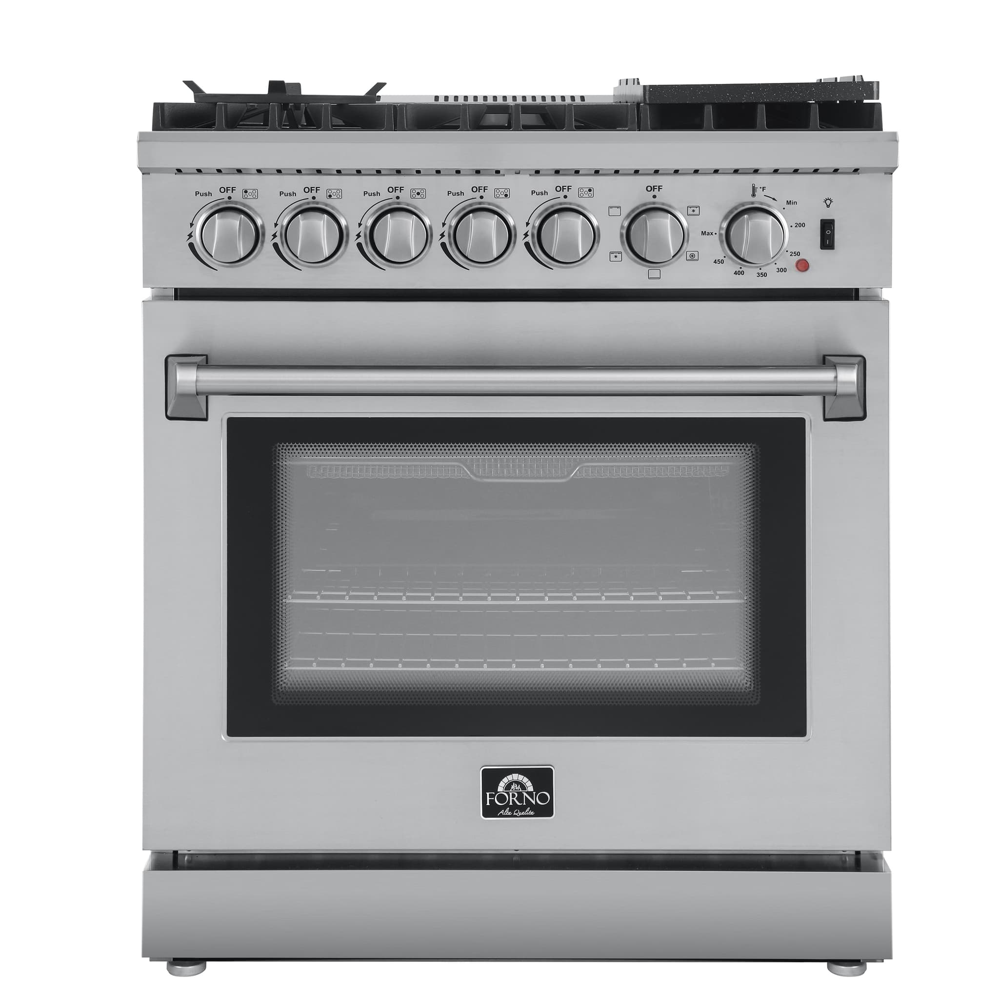 Forno Galiano 60-Inch Freestanding Dual Fuel Range, 10 Burners, Double Convection Ovens