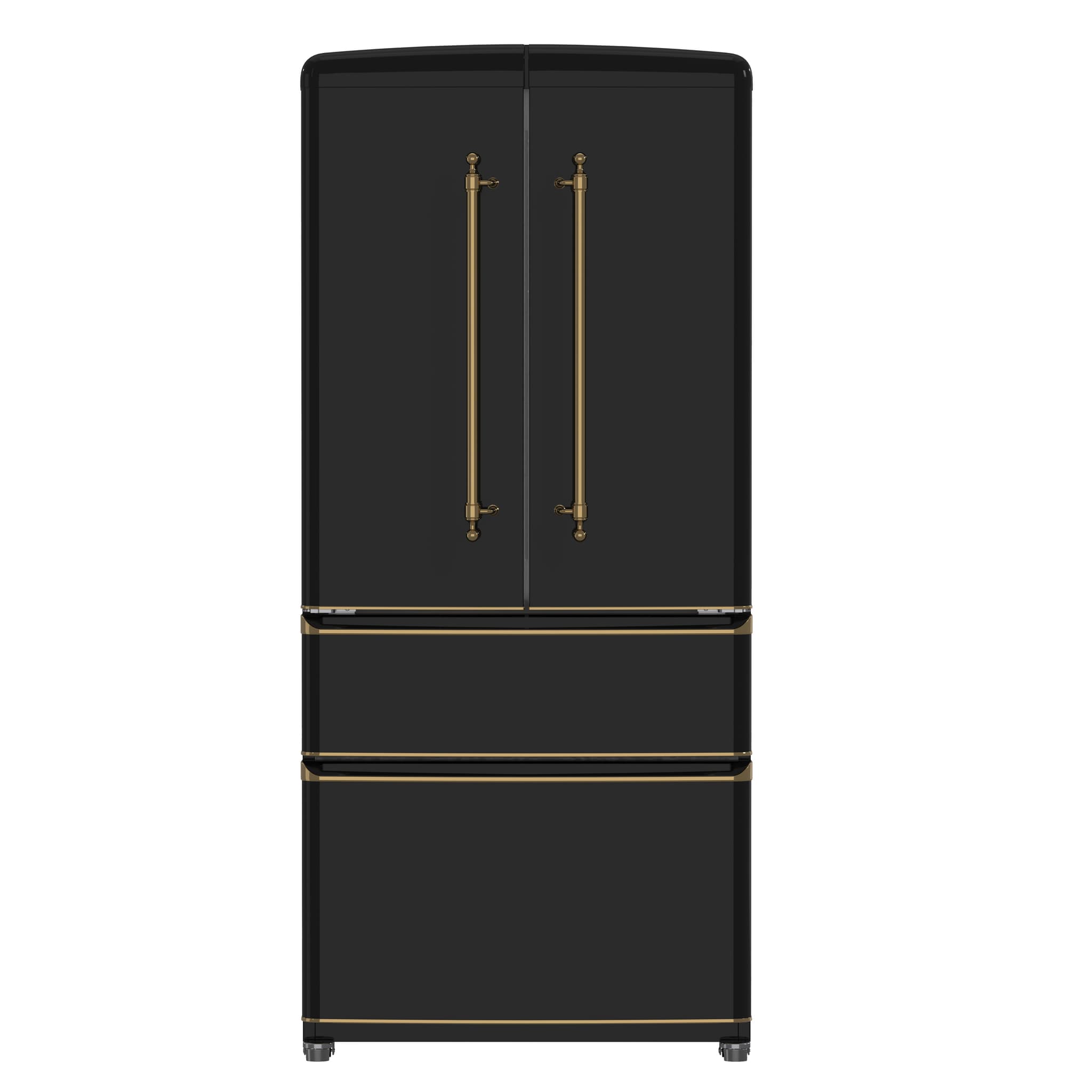 Forno Moena 36-Inch French Door Refrigerator, 19.2 cu.ft, Counter Depth, Ice Maker, Stainless Steel Interior Panel, ENERGY STAR Certified