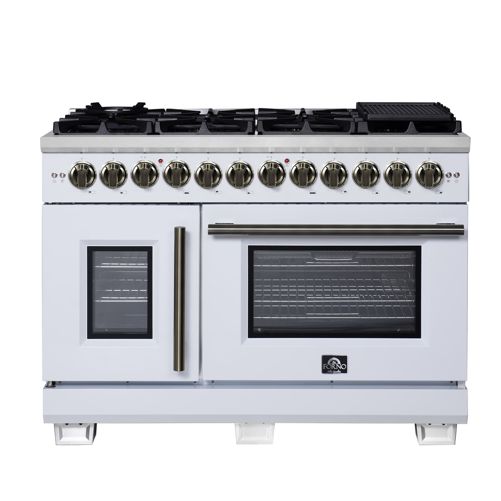 Forno Galiano 36-inch Freestanding French Door Dual Fuel Range Black