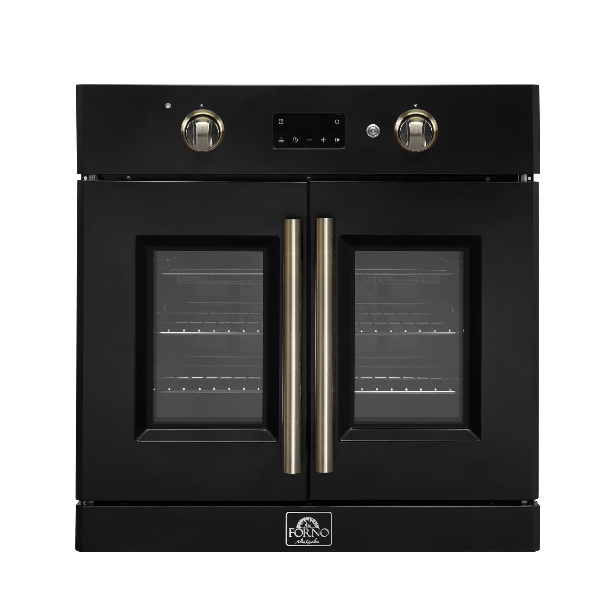 Forno Vomero 30-Inch Double Wall Oven, Stainless Steel, 10 cu.ft Total Capacity, 7100W Convection, Mechanical Controls, Self-Cleaning Function