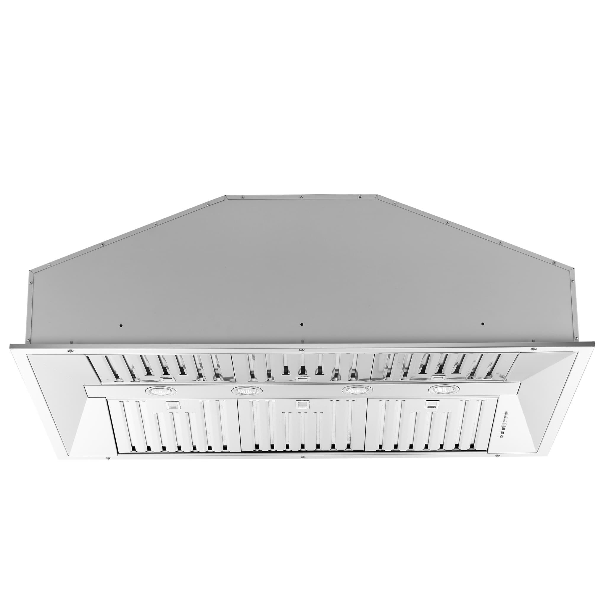 Forno Palazzo 60-Inch Wall Mounted Range Hood, Stainless Steel, Heavy Duty Baffle Filters, Remote Control